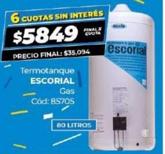 Diarco ESCORIAL termotanque oferta