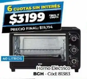Diarco BGH horno eléctrico oferta
