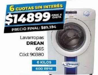 Diarco DREAN lavarropas oferta