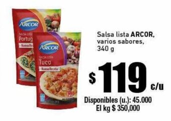 Cooperativa Obrera ARCOR, salsa lista oferta