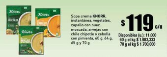 Cooperativa Obrera KNORR sopa crema oferta
