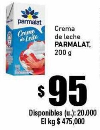 Cooperativa Obrera PARMALAT crema de leche oferta
