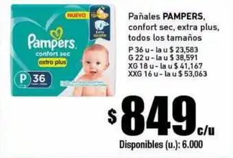 Cooperativa Obrera PAMPERS pañales oferta