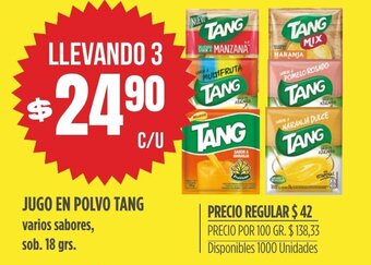 Supermercados Vea Jugo en polvo tang oferta