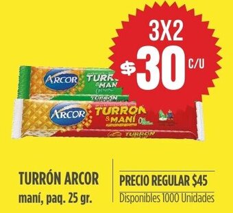 Supermercados Vea Turrón arcor oferta