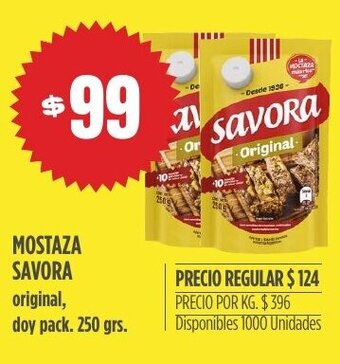 Supermercados Vea Mostaza savora oferta