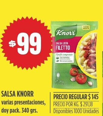 Supermercados Vea Salsa knorr oferta