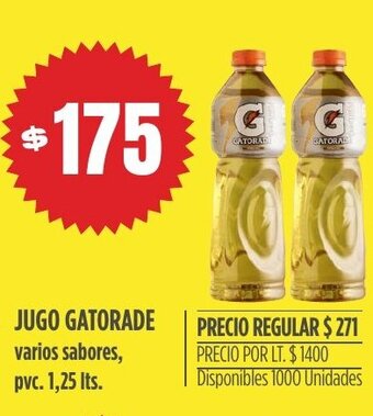Supermercados Vea Jugo gatorade oferta