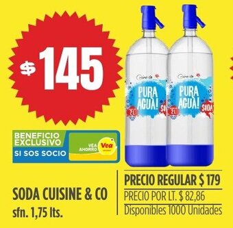 Supermercados Vea Soda cuisine & co oferta