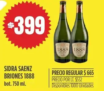 Supermercados Vea Sidra saenz briones 1888 oferta