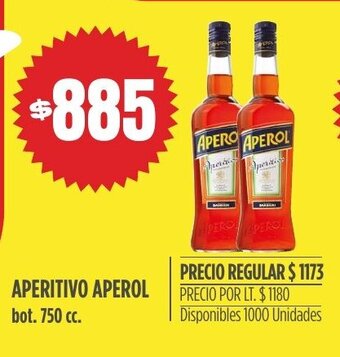 Supermercados Vea Aperitivo aperol oferta