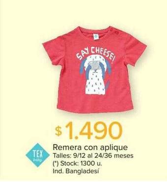 Carrefour Remera con aplique oferta