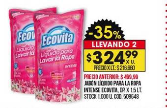 Coto Jabón líquido para la ropa intense ecovita oferta