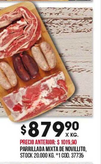 Coto Parrillada mixta de novillito oferta