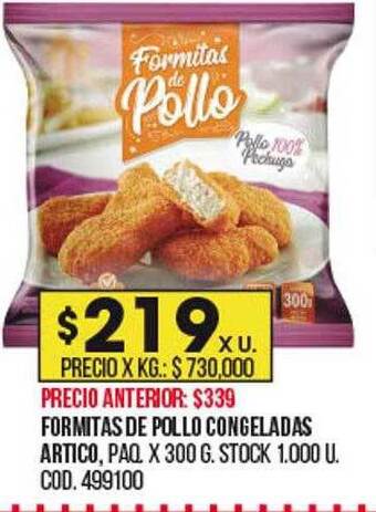 Coto Formitas de pollo congeladas artico oferta