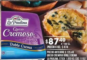 Coto Queso cremoso doble crema la paulina oferta