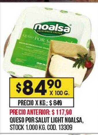 Coto Queso por salut light noalsa oferta