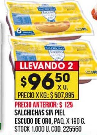 Coto Salchichas sin piel escudo de oro oferta