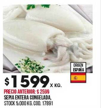 Coto Sepie entera congelada oferta