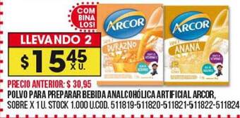 Coto Polvo para preparar bebida analcohólica artificial arcor oferta