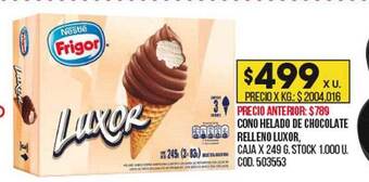Coto Cono helado de chocolate relleno luxor oferta