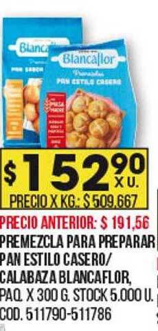 Coto Premezcla para preparar pan estilo casero calabaza blancaflor oferta