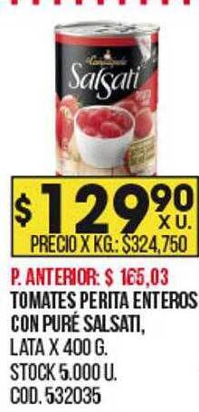 Coto Tomates perita enteros con puré salsati oferta