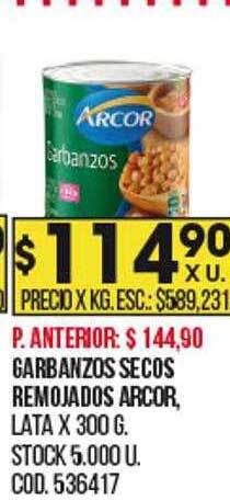 Coto Garbanzos secos remojados arcor oferta