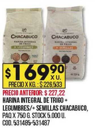 Coto Harina integral de trigo+ legumbres + semillas chacabuco oferta
