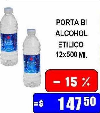Porta bi alcohol etilico