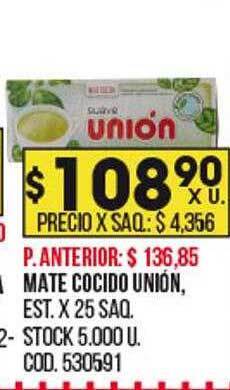 Coto Mate cocido unión oferta