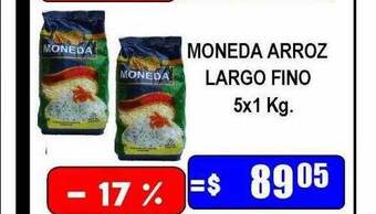 Dulcenter Moneda arroz largo fino oferta