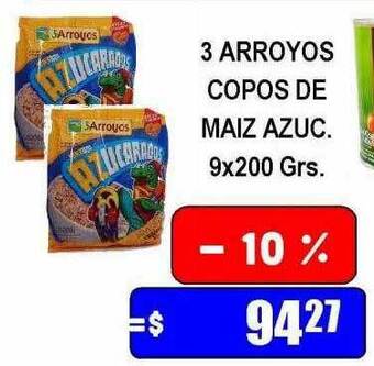 Dulcenter 3 arroyos copos de maiz azuc oferta
