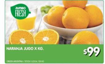Jumbo Naranja jugo x kg oferta