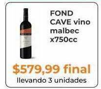 Pasos Supermercado Fond cave vino malbec oferta