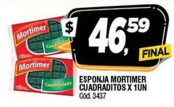 Supermercados Yaguar Esponja mortimer cuadraditos oferta