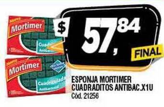 Supermercados Yaguar Esponja mortimer cuadraditos antibac oferta