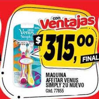 Supermercados Yaguar Maquina afeitar venus simply 2u nuevo oferta