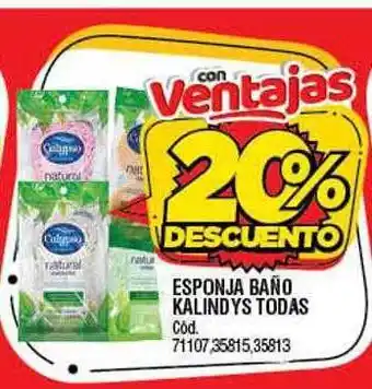 Supermercados Yaguar Esponja baño kalindys todas oferta
