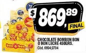 Supermercados Yaguar Chocolate bombon bon o bon leche oferta
