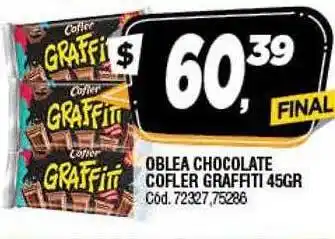 Supermercados Yaguar Oblea chocolate cofler graffiti oferta