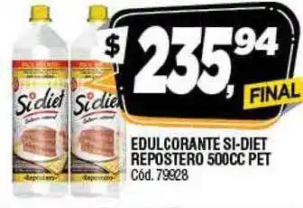 Supermercados Yaguar Edulcorante si-diet repostero 500cc pet oferta