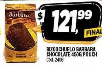 Supermercados Yaguar Bizcochuelo barbara chocolate pouch oferta