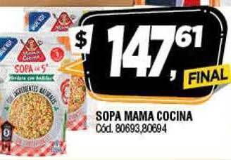Supermercados Yaguar Sopa mama cocina oferta