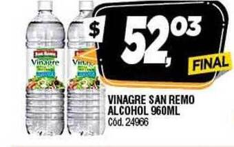 Supermercados Yaguar Vinagre san remo alcohol oferta