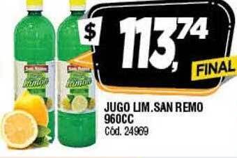 Supermercados Yaguar Jugo lim. san remo oferta