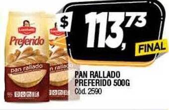Supermercados Yaguar Pan rallado preferido oferta