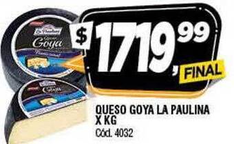 Supermercados Yaguar Queso goya la paulina x kg oferta