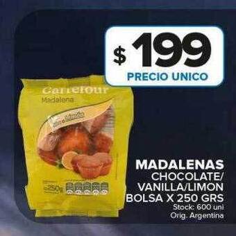 Carrefour Maxi Madalenas chocolate vanilla limon oferta