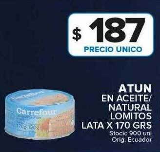 Carrefour Maxi Atun en aceite natural lomitos oferta